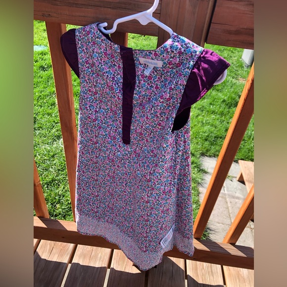 Girl’s 5T JoJo Maman Bebe purple plum and floral corduroy spring dress NWT - Picture 3 of 13